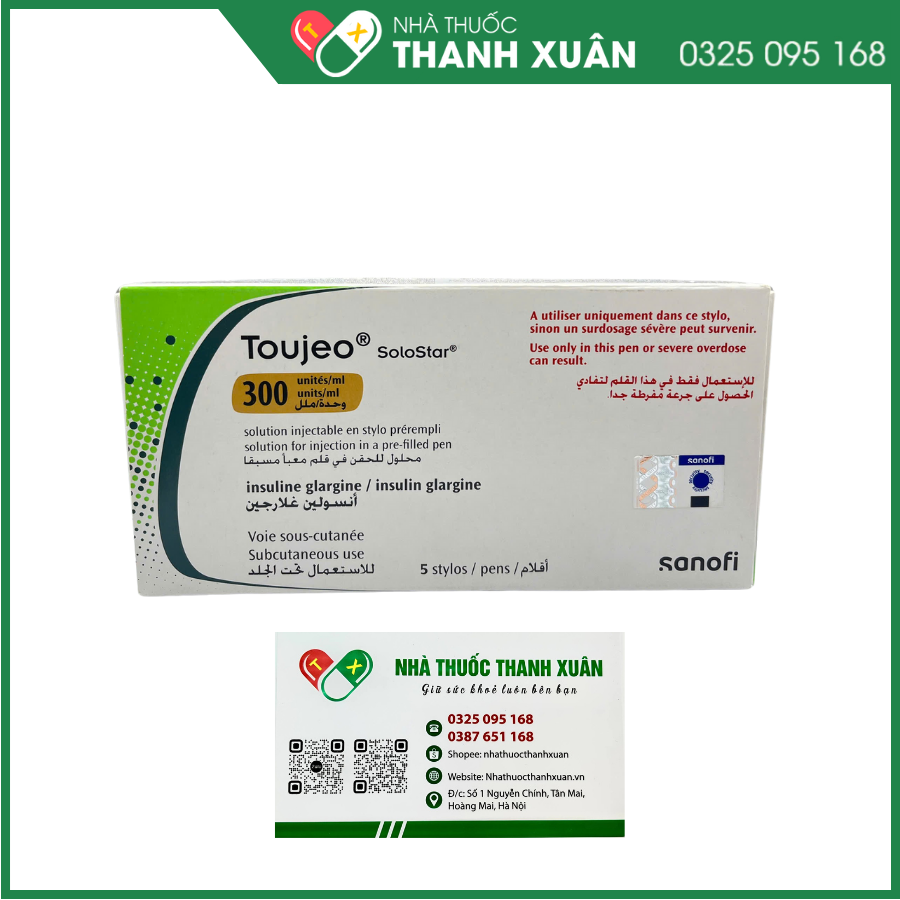 Toujeo Solostar thuốc tiêm trị đái tháo đường